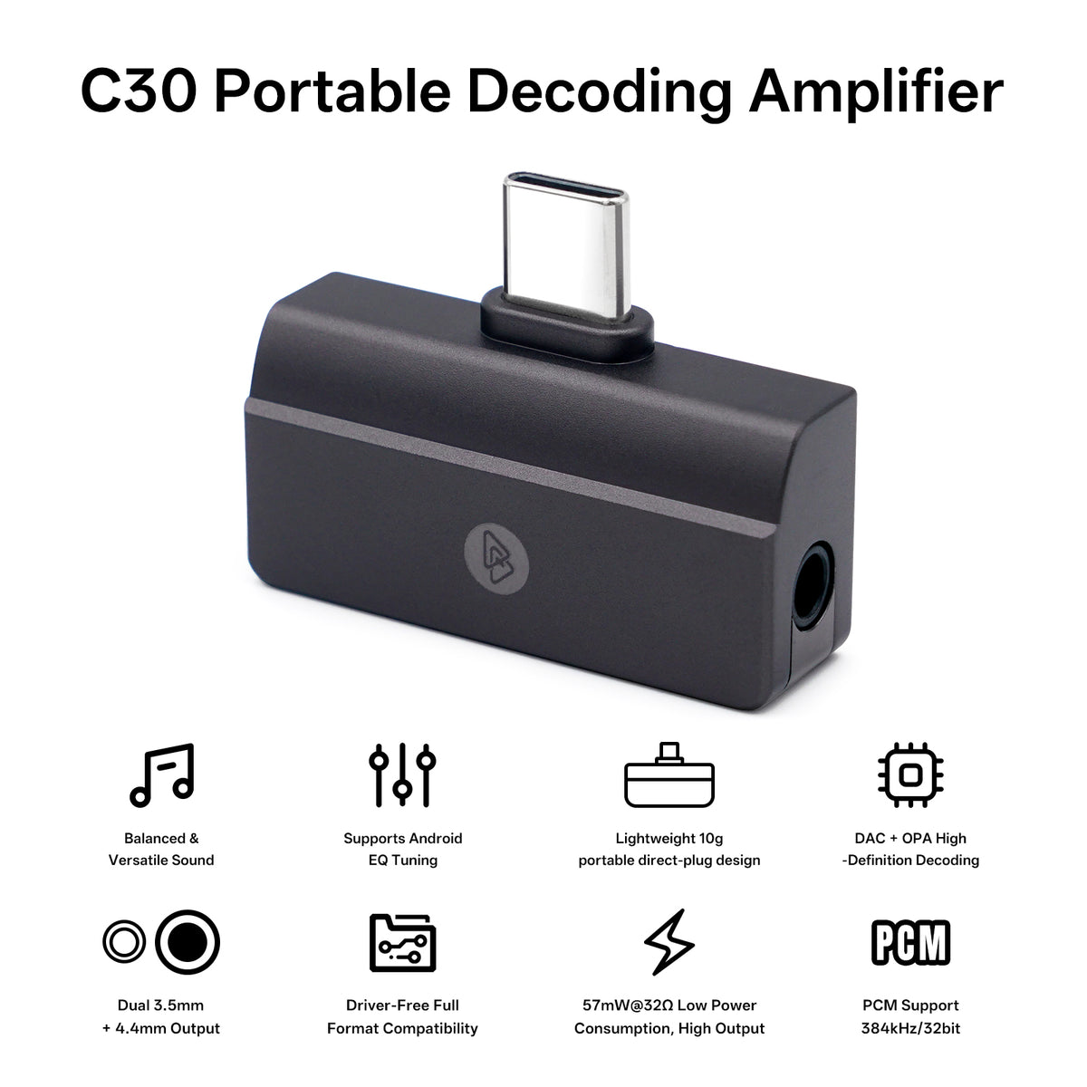 BQEYZ C30 mini portable IEM DAC adapter, detail 3