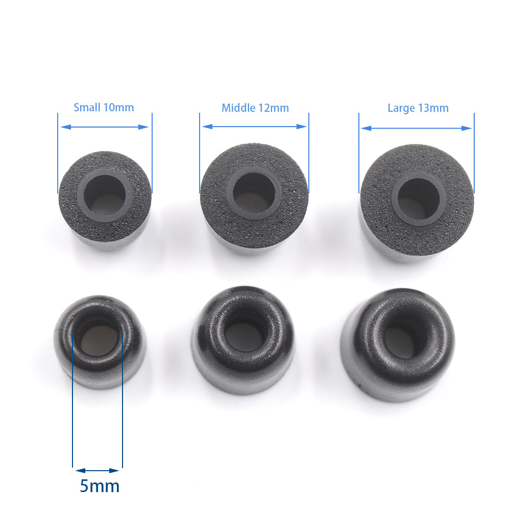 BQEYZ Memory Foam Ear Tips Size Guide (T2) - S, M, L for Perfect HiFi Fit