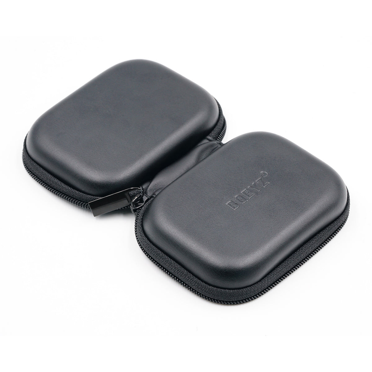 BQEYZ Black HiFi IEM Earphone Carry Case - Opened Flat View