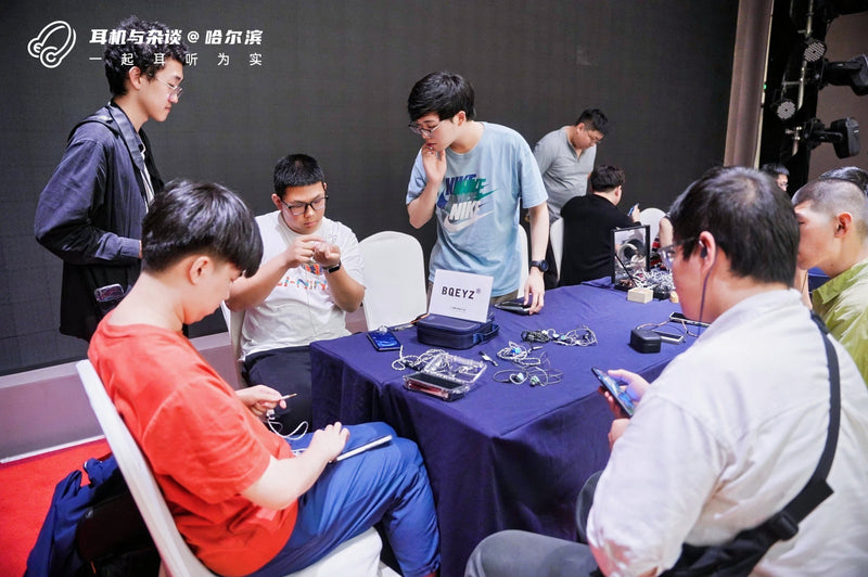 BQEYZ IEM display at an audio exhibition, May 2026