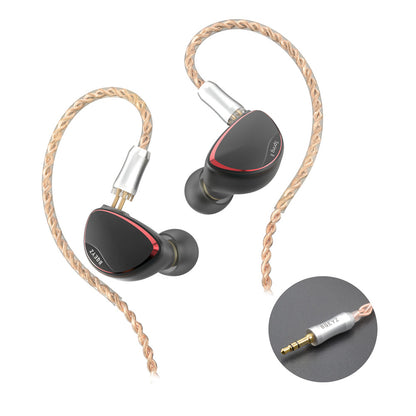 Black BQEYZ HiFi IEM Earphone Worn Style (Angle 2)