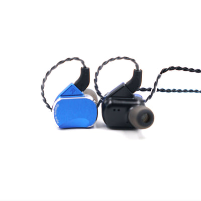 Blue and Black IEM HiFi Earphone with Detachable Cable
