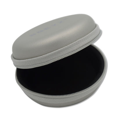 BQEYZ Gray HiFi IEM Earphone Carry Case - Zipper & Strap Detail
