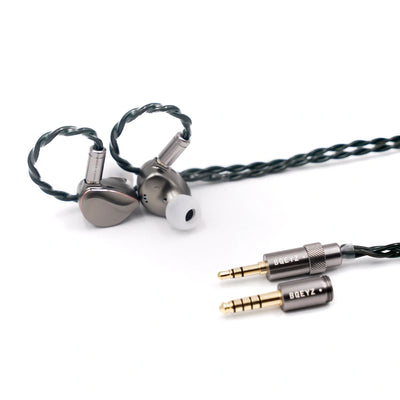 BQEYZ Winter2 IEM HiFi Earphone Brown Color Cable Plug Detail
